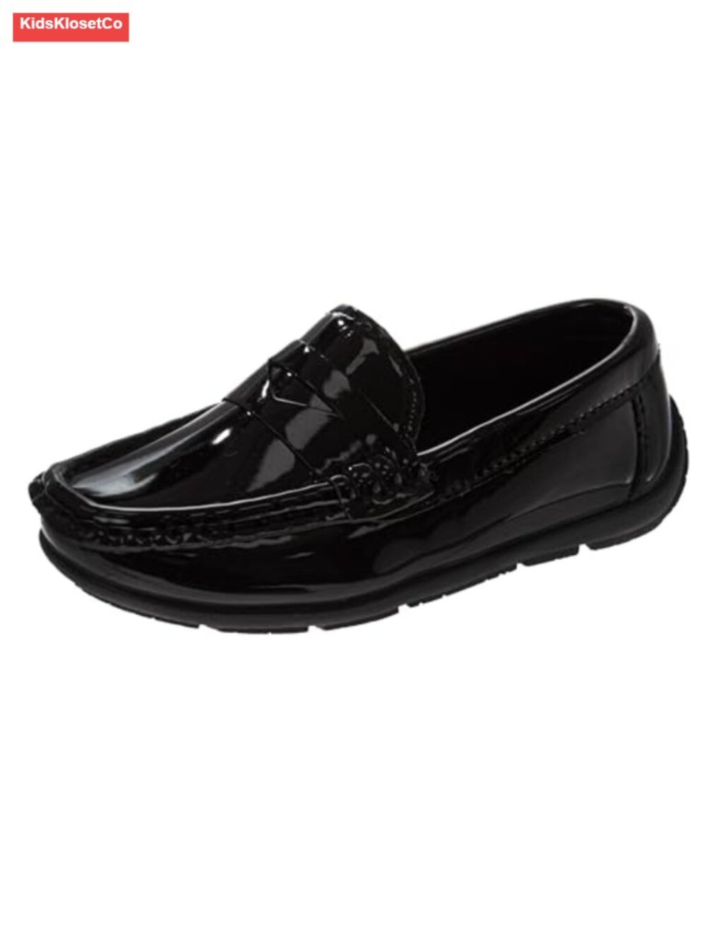 Boys Faux Leather Penny Loafers Slip On Dress Shoes Cushioned Flexible Sole Moc